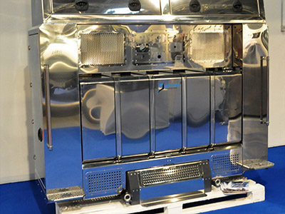 En lastbilsdel i aluminum